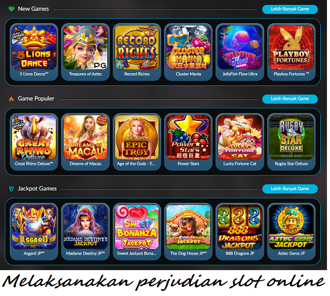 Melaksanakan perjudian slot online